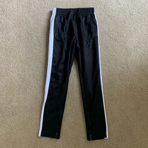 CSG Black Sweatpants with White Stripe